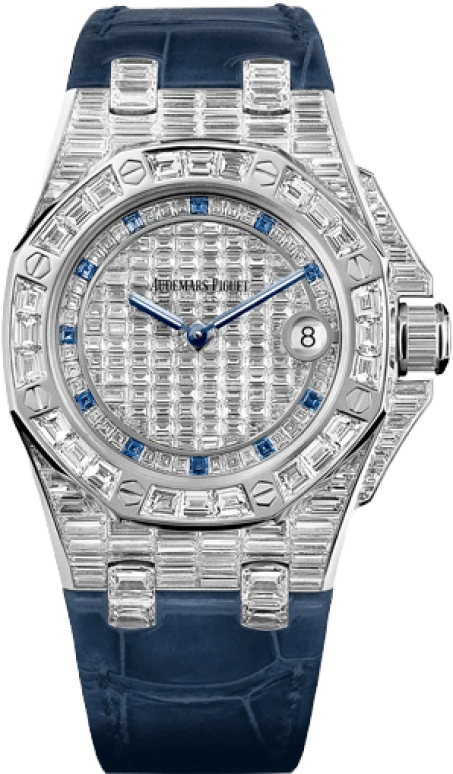 Audemars Piguet,Royal Oak Offshore 37mm,37mm,White Gold,Silver,Quartz,Day,In-house Caliber,67543BC,67543BC.ZZ.D023CR.01
