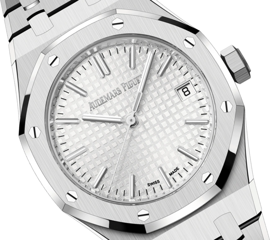 Audemars Piguet,Royal Oak 37mm,37mm,Stainless Steel,Silver,White,Automatic,Day,60hours,15550ST,15550ST.OO.1356ST.01 50th