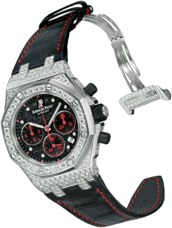 Audemars Piguet,Royal Oak Offshore 37mm,37mm,White Gold,Black,Automatic,Chronograph,Day,26271BC,26271BC.ZZ.D002CR.01