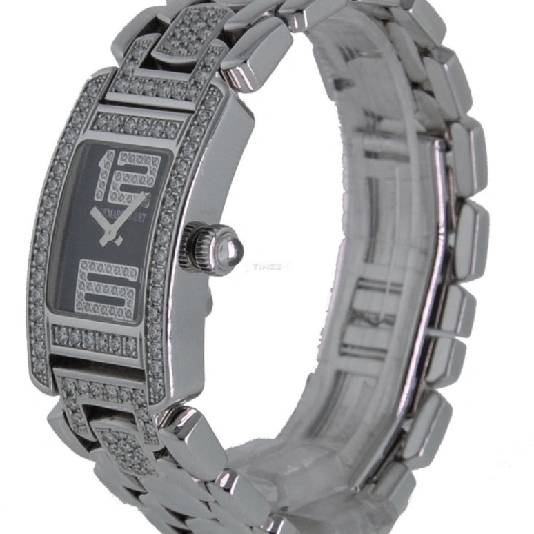Audemars Piguet,Millenary 18.20x32.60mm,18.20x32.60mm,White Gold,Black,Quartz,Sapphire,Crystal Glass,Rectangular,67405BC,67405BC.ZZ.1181BC.04