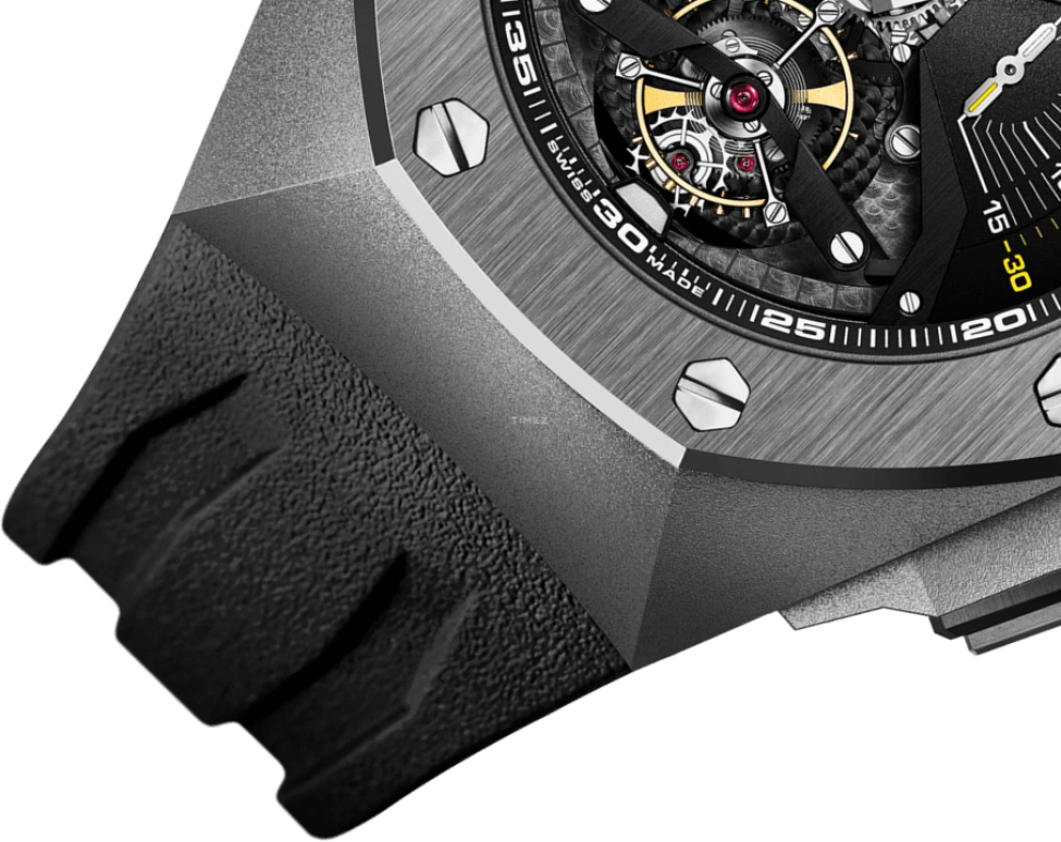 Audemars Piguet,Royal Oak Concept 44mm,44mm,Titanium,Ceramic,Skeleton,Black,Handwound,Chronograph,Tourbillon,Minute Repeater,26577TI,26577TI.OO.D002CA.01