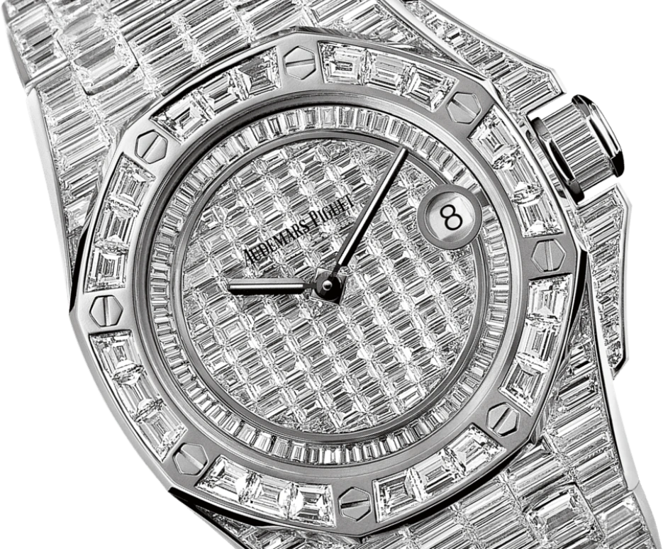 Audemars Piguet,Royal Oak Offshore 37mm,37mm,White Gold,Silver,Quartz,Day,In-house Caliber,67543BC,67543BC.ZZ.9185BC.01