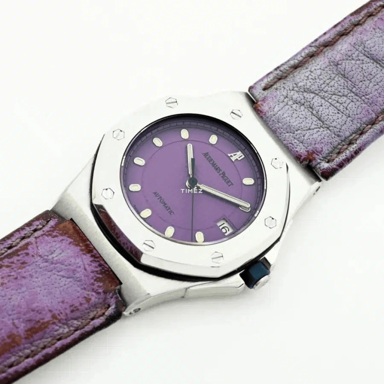 Audemars Piguet,Royal Oak Offshore 28mm,28mm,Stainless Steel,Purple,Automatic,Day,Sapphire,77151ST,77151ST.O.0009.07