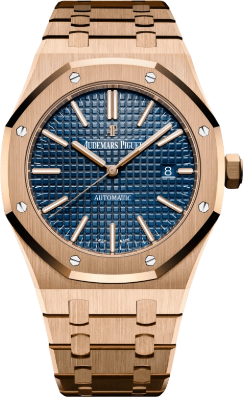 Audemars Piguet,Royal Oak 41mm,41mm,Rose Gold,Blue,Automatic,Day,60hours,15400OR,15400OR.OO.1220OR.03