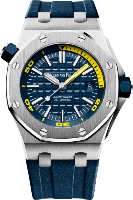 Audemars Piguet,Royal Oak Offshore 42mm,42mm,Stainless Steel,Blue,Automatic,Day,60hours,15710ST,15710ST.OO.A027CA.01