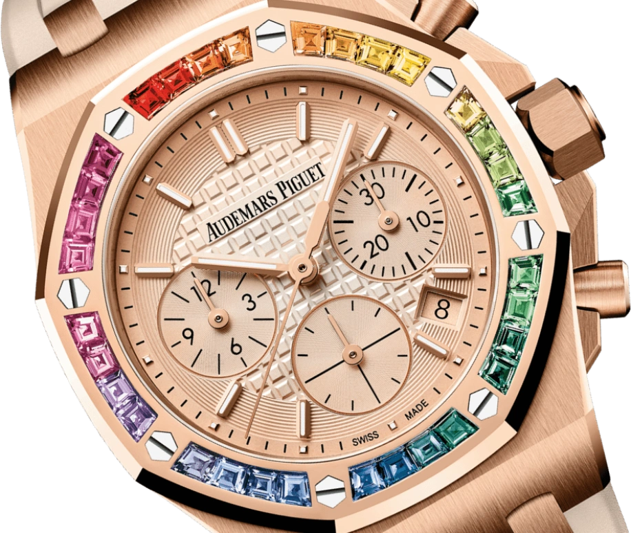 Audemars Piguet,Royal Oak Offshore 37mm,37mm,Pink Gold,Beige,Rose Gold,Automatic,Chronograph,Day,26236OR,26236OR.YY.D085CA.01