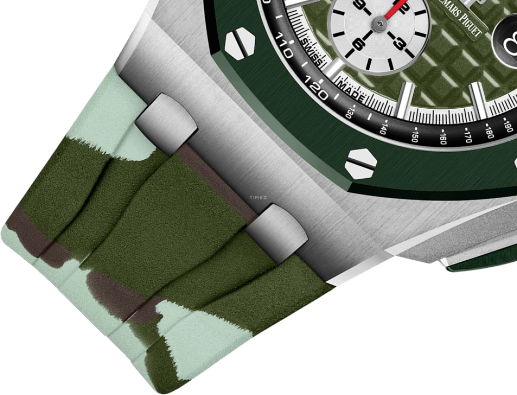 Audemars Piguet,Royal Oak Offshore 44mm,44mm,Ceramic,Stainless Steel,Green,Automatic,Chronograph,Day,Nikola Jokic,26400SO,26400SO.OO.A055CA.01