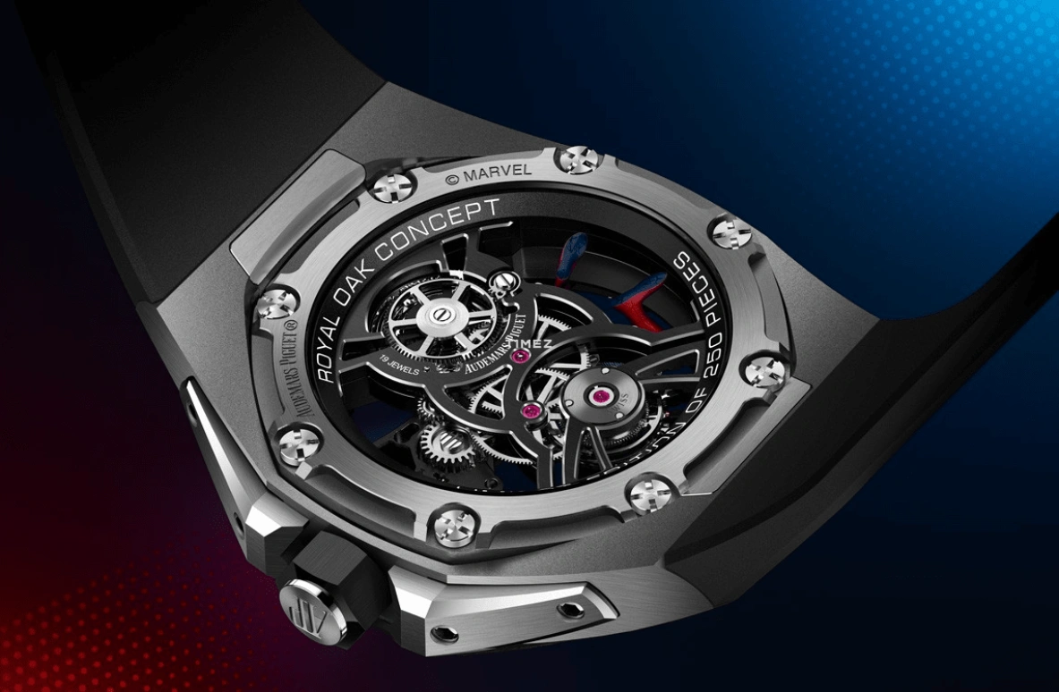 Audemars Piguet,Royal Oak Concept 42mm,42mm,Titanium Gold,Red,Blue,Skeleton,Handwound,Tourbillon,Sapphire,Crystal Glass,Virgil van Dijk,Lionel Messi,Metro Boomin,John Mayer,Kai Cenat,La Pulga,GOAT,26631IO,26631IO.OO.D002CA.01