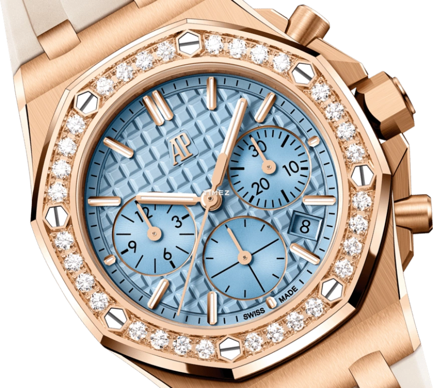 Audemars Piguet,Royal Oak Offshore 37mm,37mm,Rose Gold,Blue,Automatic,Chronograph,Day,26231OR,26231OR.ZZ.A085CA.01