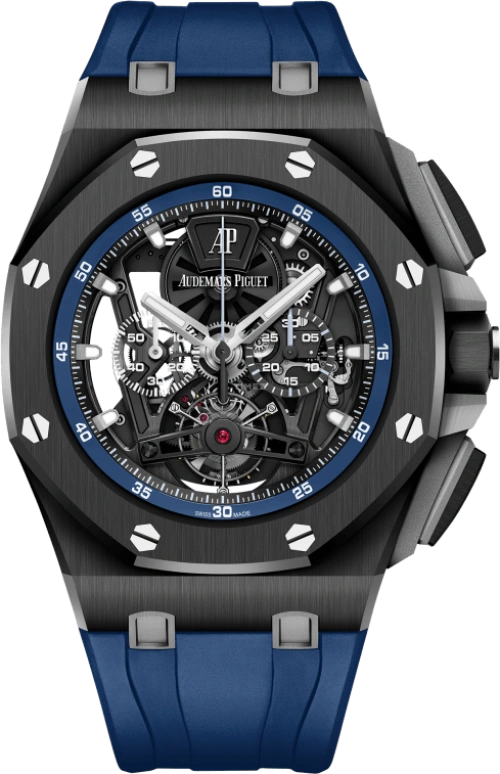 Audemars Piguet,Royal Oak Offshore 44mm,44mm,Titanium,Ceramic,Skeleton,Handwound,Chronograph,Tourbillon,26407CE,26407CE.OO.A030CA.01
