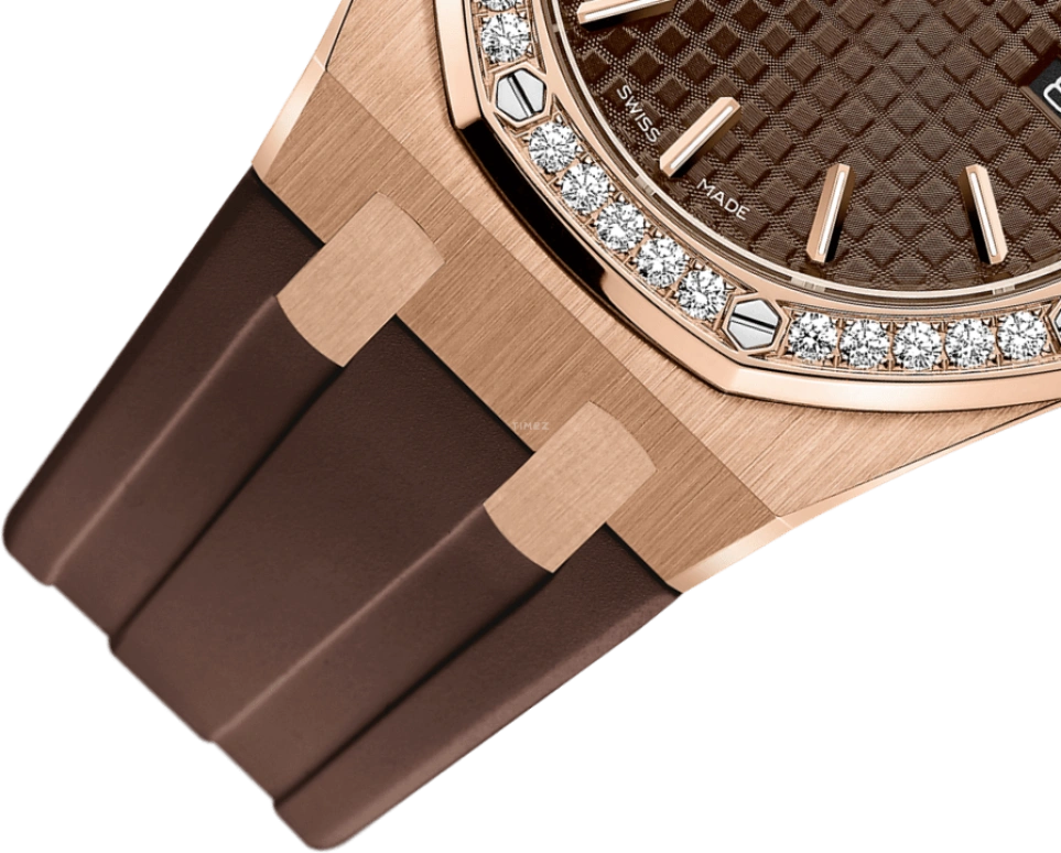 Audemars Piguet,Royal Oak 33mm,33mm,Pink Gold,Brown,Quartz,Day,In-house Caliber,67651OR,67651OR.ZZ.D080CA.01