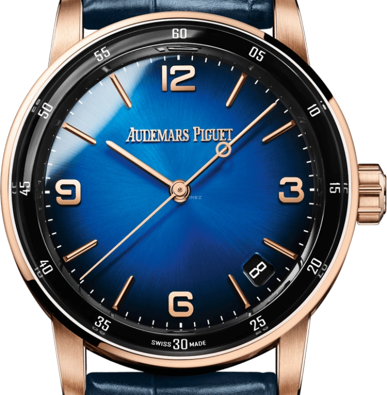 Audemars Piguet,CODE 11.59 41mm,41mm,Rose Gold,Blue,Automatic,Day,70hours,15210OR,15210OR.OO.A028CR.01