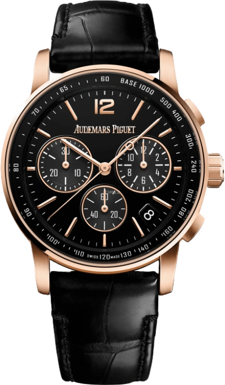 Audemars Piguet,CODE 11.59 41mm,41mm,Pink Gold,Black,Automatic,Chronograph,Day,Flyback,26393OR,26393OR.OO.A002CR.01