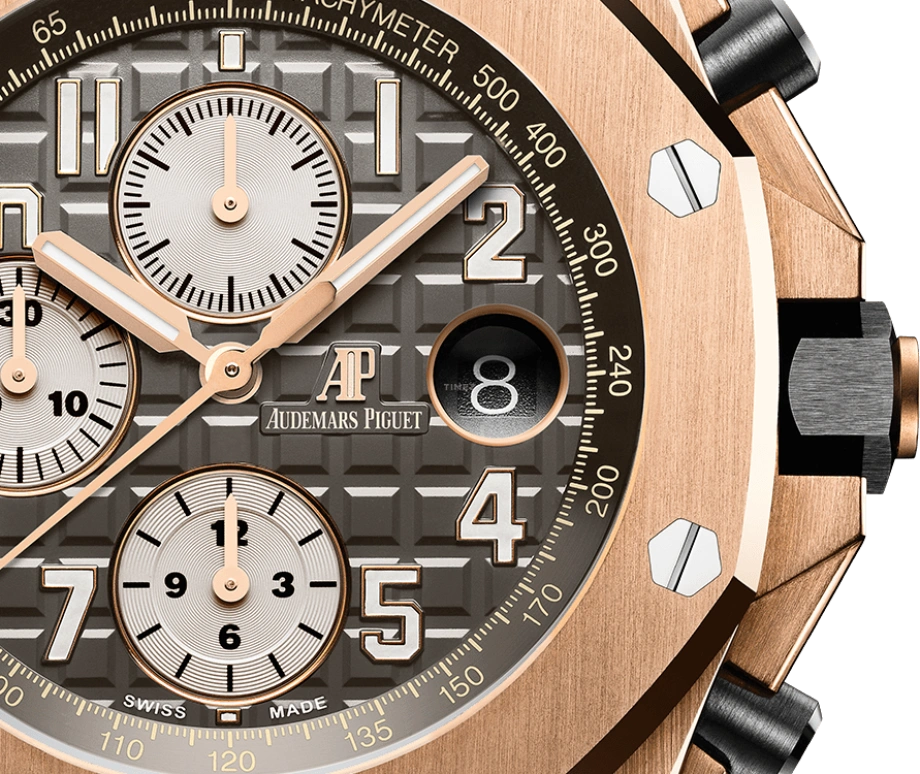Audemars Piguet,Royal Oak Offshore 42mm,42mm,Pink Gold,Ceramic,Grey,Automatic,Chronograph,Day,26470OR,26470OR.OO.A125CR.01