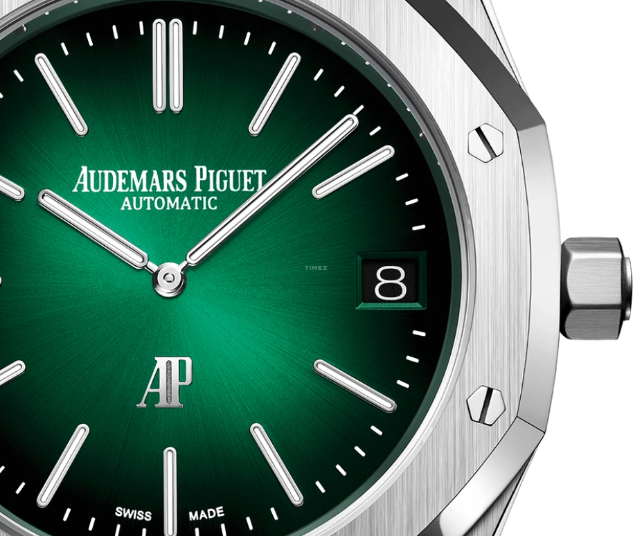 Audemars Piguet,Royal Oak 39mm,39mm,Platinum,Green,Automatic,Day,40hours,15202PT,15202PT.OO.1240PT.01