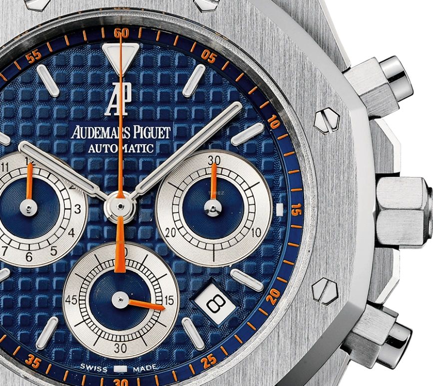 Audemars Piguet,Royal Oak 39mm,39mm,Stainless Steel,Blue,Automatic,Chronograph,Day,26300ST,26300ST.OO.1110ST.07