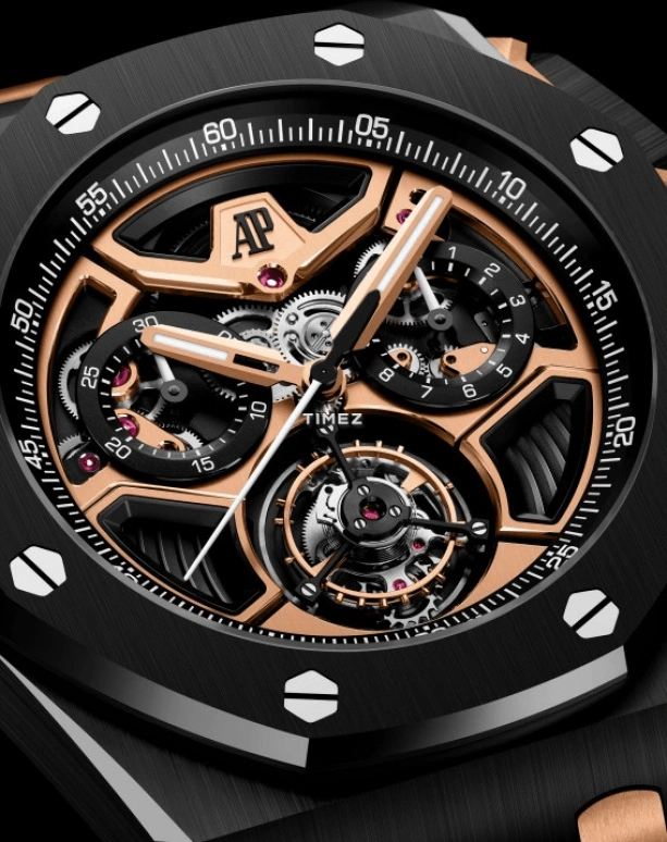 Audemars Piguet,Royal Oak Offshore 43mm,43mm,Ceramic,Rose Gold,Black,Automatic,Chronograph,Tourbillon,26622CE,26622CE.OO.D002CA.02
