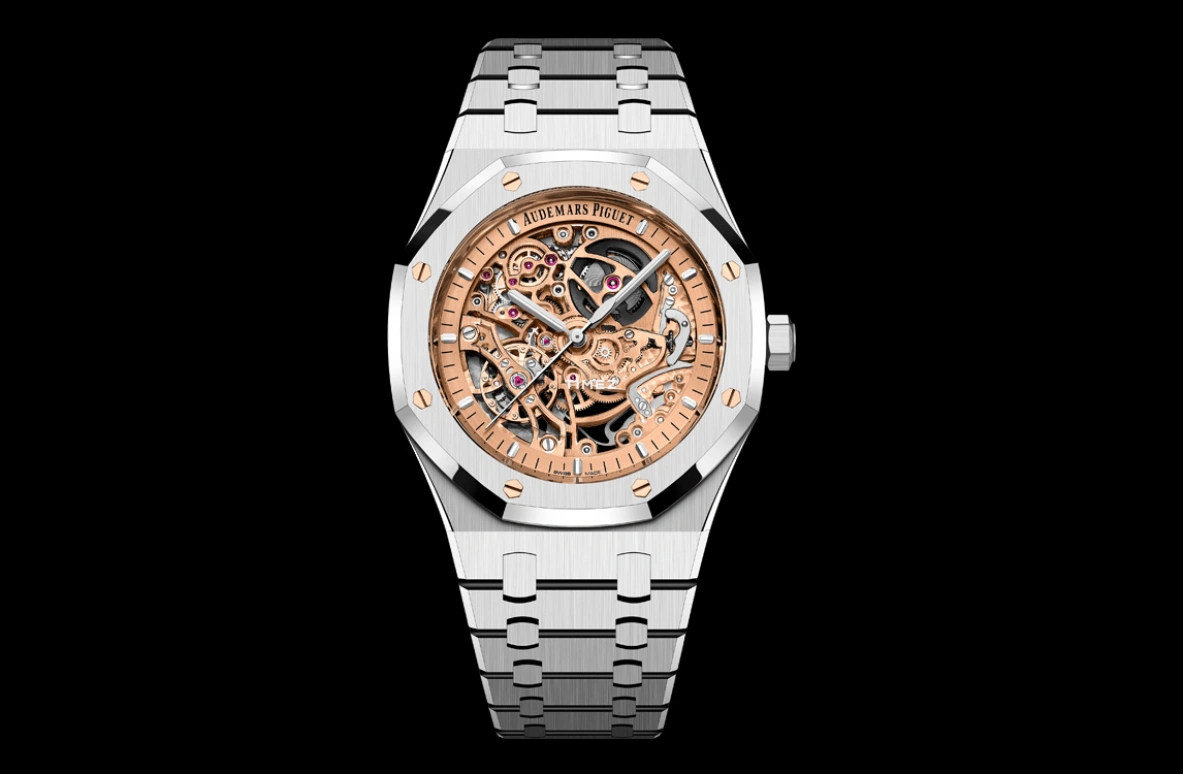 Audemars Piguet,Royal Oak 41mm,41mm,Stainless Steel,Rose Gold,Automatic,Double Balance,45hours,Michael Jordan,Air Jordan,flying man,G.O.A.T.,M.J.,15407ST,15407ST.OO.1220ST.02