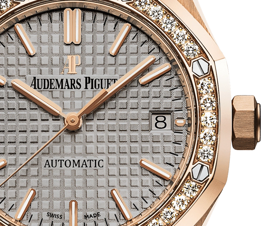 Audemars Piguet,Royal Oak 37mm,37mm,Pink Gold,Grey,Automatic,Day,60hours,15451OR,15451OR.ZZ.1256OR.02