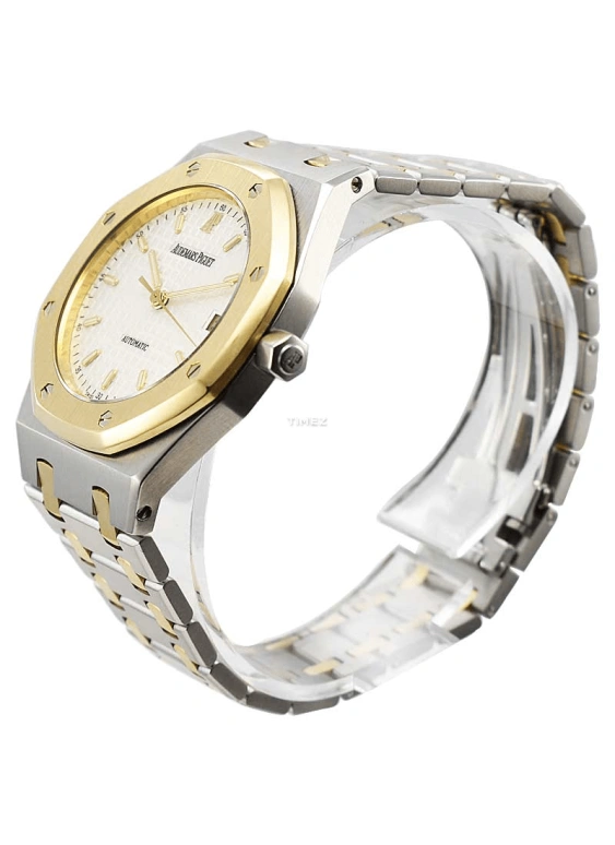Audemars Piguet,Royal Oak 36mm,36mm,Yellow Gold,Stainless Steel,White,Silver,Automatic,Day,40hours,14790SA,14790SA.OO.0789SA.08