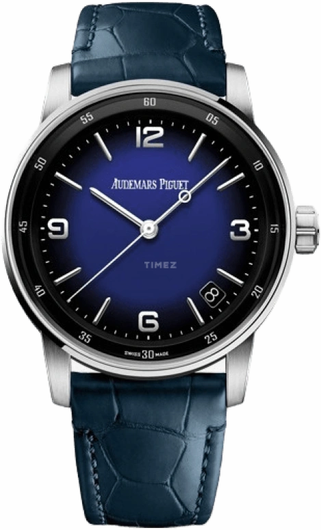 Audemars Piguet,CODE 11.59 41mm,41mm,White Gold,Blue,Automatic,Day,70hours,15210BC,15210BC.OO.A321CR.99