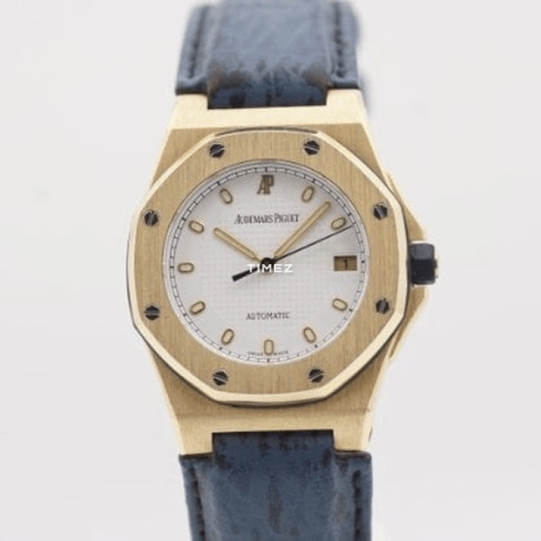 Audemars Piguet,Royal Oak Offshore 32mm,32mm,Yellow Gold,White,Automatic,Day,40hours,77151BA,77151BA.O.0009.02
