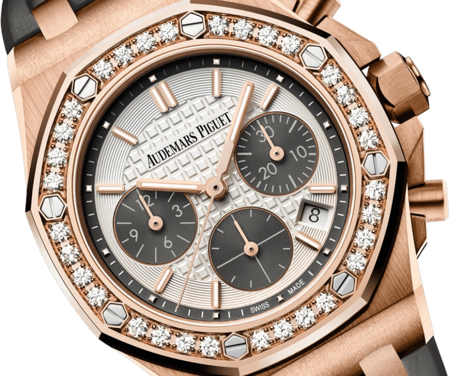 Audemars Piguet,Royal Oak Offshore 37mm,37mm,Pink Gold,Silver,White,Automatic,Chronograph,Day,26231OR,26231OR.ZZ.D003CA.01