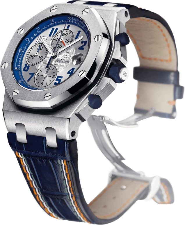 Audemars Piguet,Royal Oak Offshore 42mm,42mm,Stainless Steel,Silver,White,Automatic,Chronograph,Day,26182ST,26182ST.OO.D018CR.01