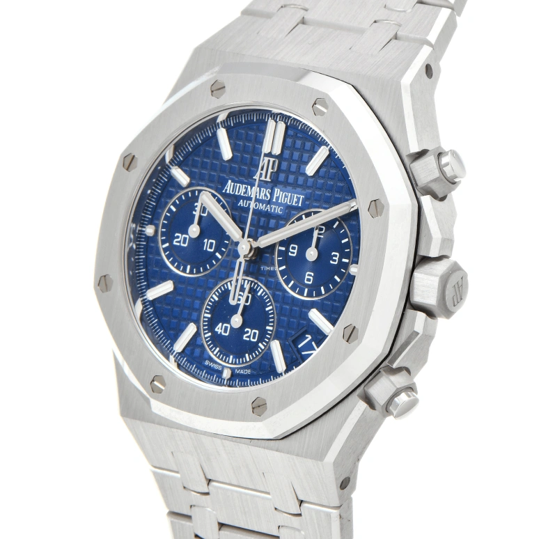 Audemars Piguet,Royal Oak 41mm,41mm,White Gold,Blue,Automatic,Chronograph,Day,26239BC,26239BC.OO.1220.BC.01