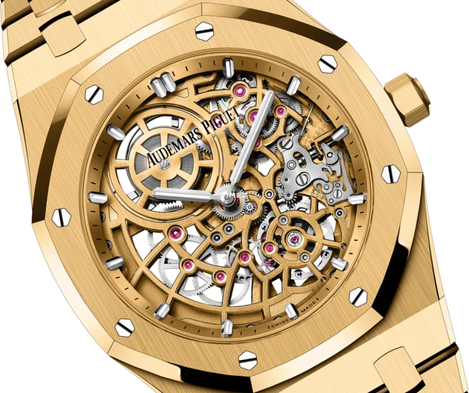 Audemars Piguet,Royal Oak 39mm,39mm,Yellow Gold,Skeleton,Gold,Automatic,55hours,In-house Caliber,Bukayo Saka,16204BA,16204BA.OO.1240BA.01