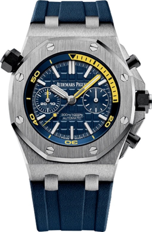 Audemars Piguet,Royal Oak Offshore 42mm,42mm,Stainless Steel,Blue,Automatic,Chronograph,50hours,26703ST,26703ST.OO.A027CA.01