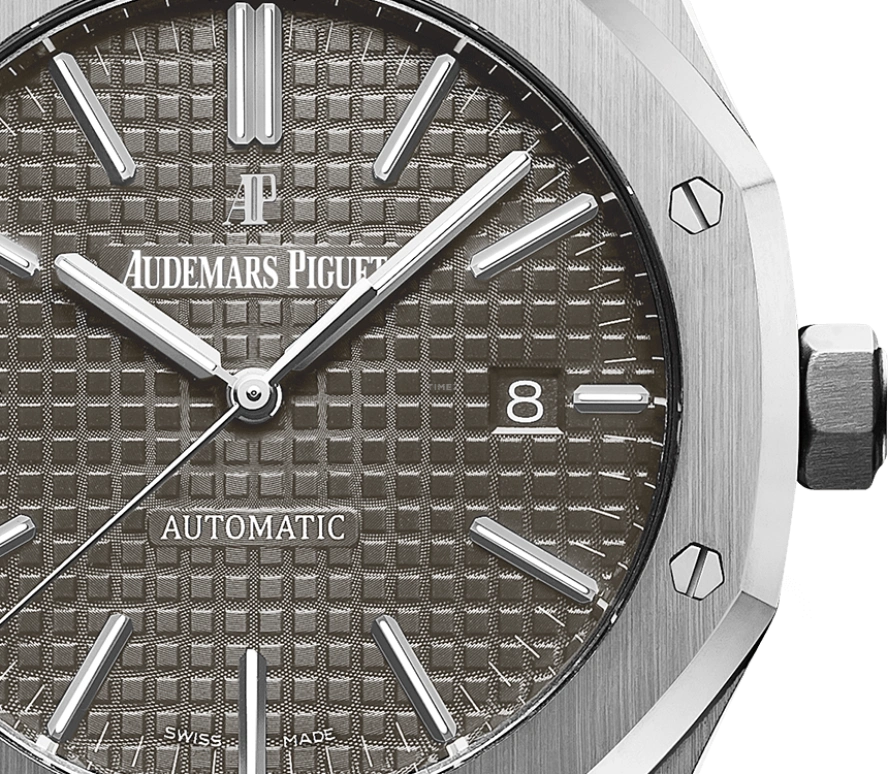 Audemars Piguet,Royal Oak 41mm,41mm,Stainless Steel,Grey,Automatic,Day,60hours,15400ST,15400ST.OO.1220ST.04