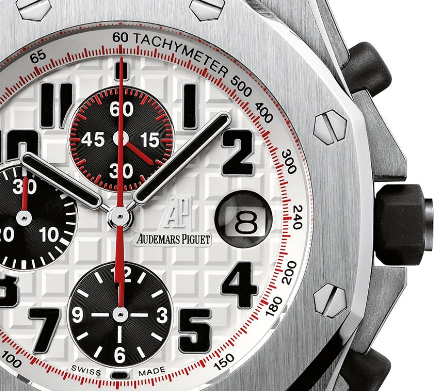 Audemars Piguet,Royal Oak Offshore 42mm,42mm,Stainless Steel,Silver,White,Automatic,Chronograph,Day,26170ST,26170ST.OO.D101CR.02