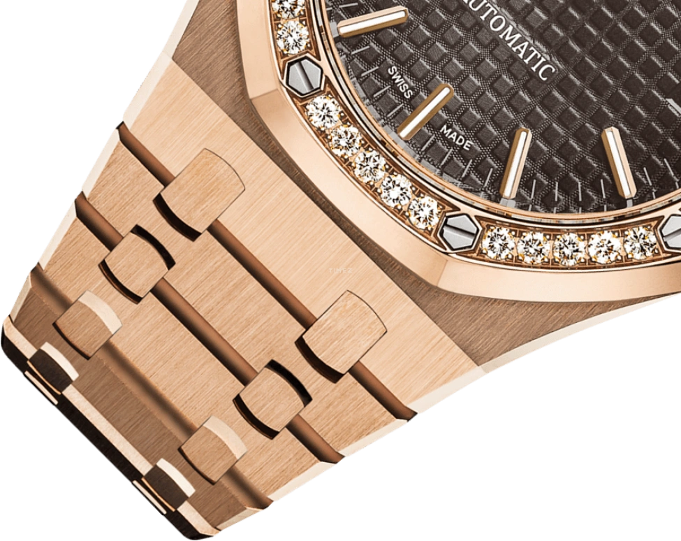 Audemars Piguet,Royal Oak 37mm,37mm,Rose Gold,Coffee,Brown,Automatic,Day,60hours,15451OR,15451OR.ZZ.1256OR.04