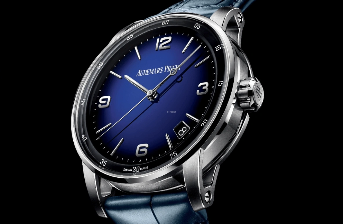 Audemars Piguet,CODE 11.59 41mm,41mm,White Gold,Blue,Automatic,Day,70hours,15210BC,15210BC.OO.A321CR.99