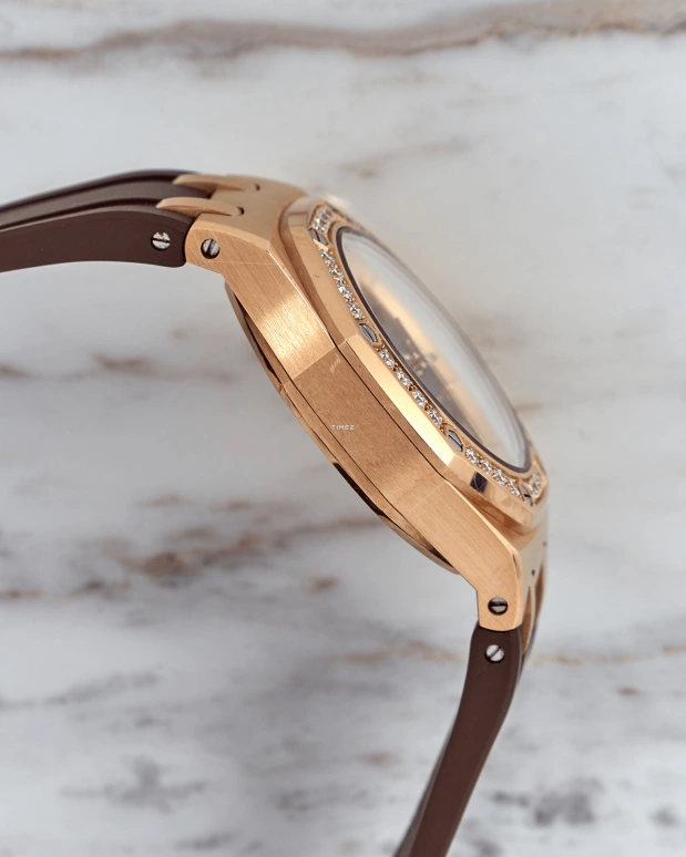 Audemars Piguet,Royal Oak 33mm,33mm,Rose Gold,Coffee,Brown,Automatic,Day,40hours,77321OR,77321OR.ZZ.D080CA.01.A