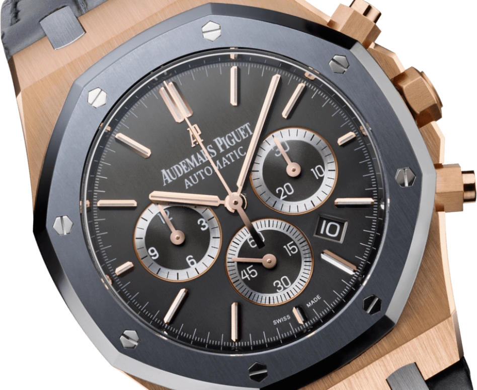Audemars Piguet,Royal Oak 41mm,41mm,Rose Gold,Smoky Coal,Automatic,Chronograph,Day,26325OL,26325OL.OO.D005CR.01