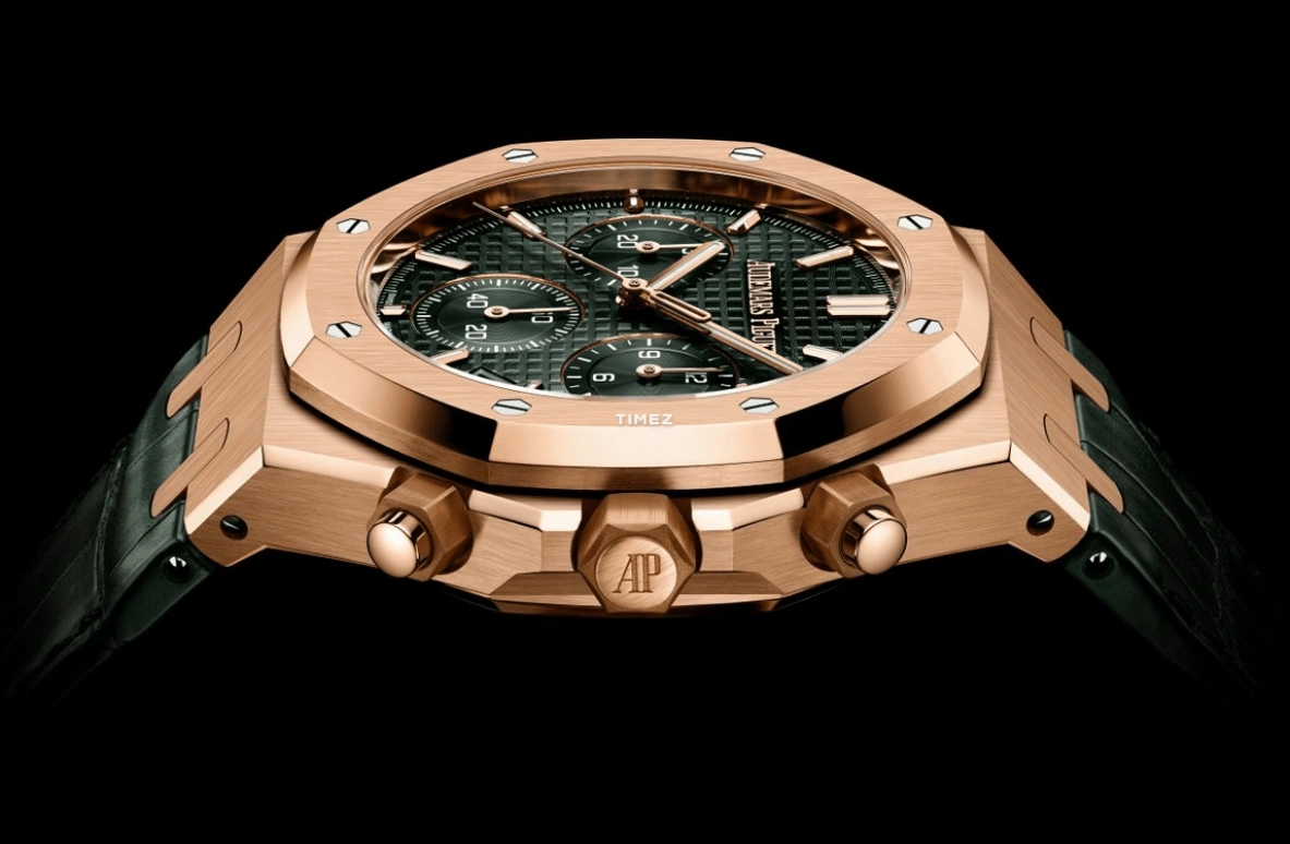 Audemars Piguet,Royal Oak 41mm,41mm,Rose Gold,Khaki Green,Automatic,Chronograph,Day,Flyback,Michael Jordan,Fresh Prince,Ben Simmons,flying man,Air Jordan,G.O.A.T.,M.J.,26240OR,26240OR.OO.D404CR.02