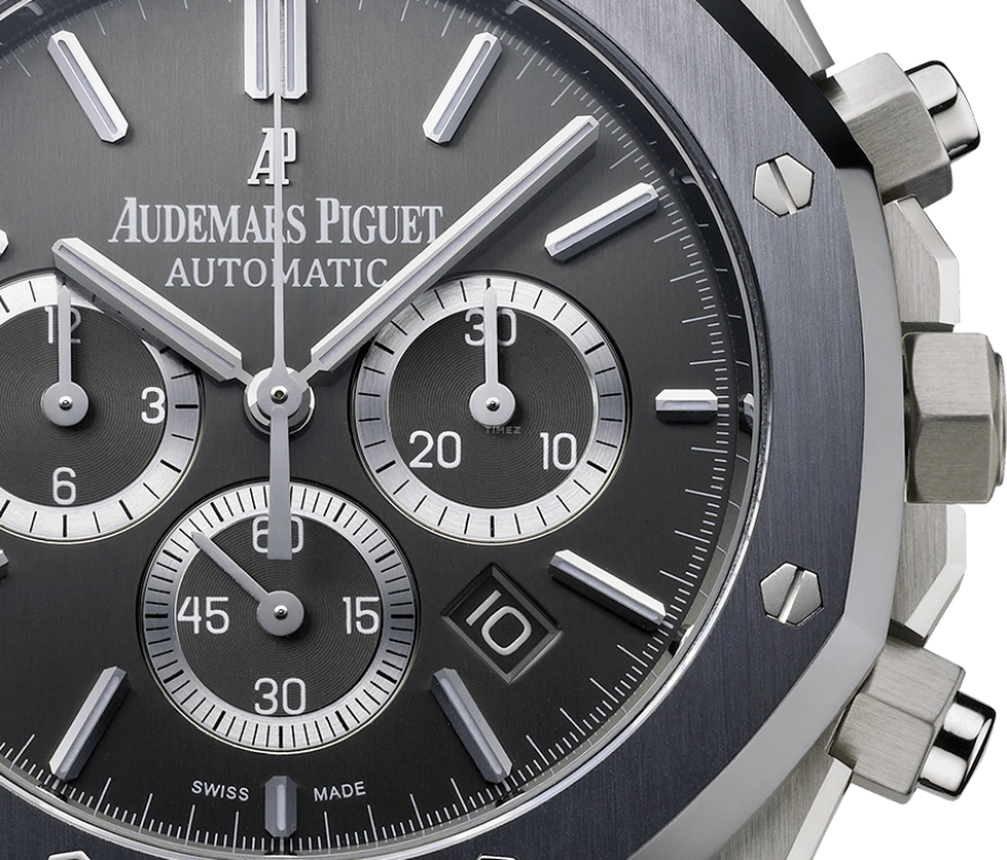 Audemars Piguet,Royal Oak 41mm,41mm,Stainless Steel,Coal,Automatic,Chronograph,Day,26325TS,26325TS.OO.D005CR.01