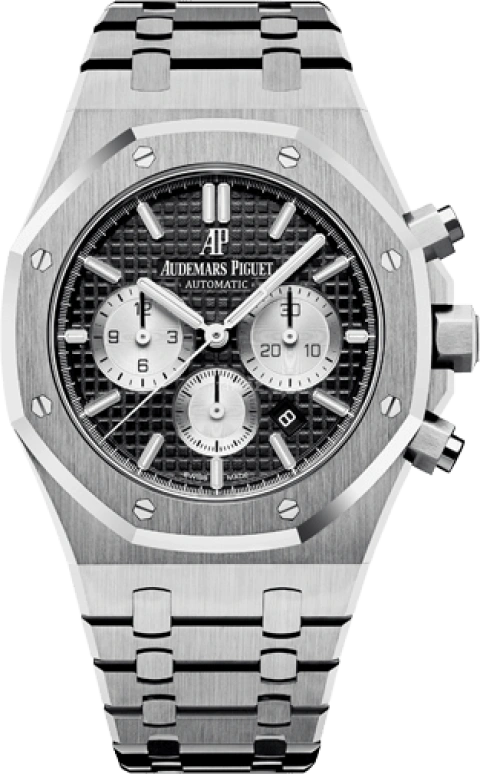 Audemars Piguet,Royal Oak 41mm,41mm,Stainless Steel,Black,Automatic,Chronograph,Day,26331ST,26331ST.OO.1220ST.02