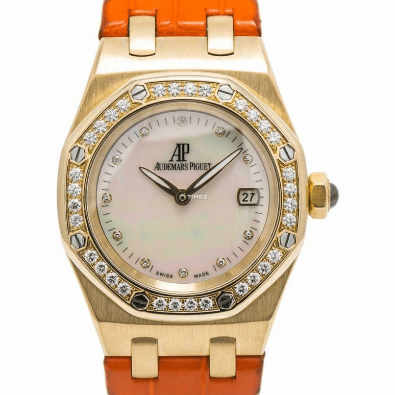 Audemars Piguet,Royal Oak 33mm,33mm,Yellow Gold,White,Quartz,Day,Sapphire,Crystal Glass,67601BA,67601BA.ZZ.D012CR.02