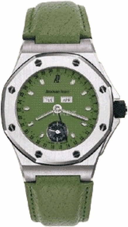 Audemars Piguet,Royal Oak Offshore 38mm,38mm,Stainless Steel,Green,Automatic,Month,Date,Day,25808ST,25808ST.O.0009/08