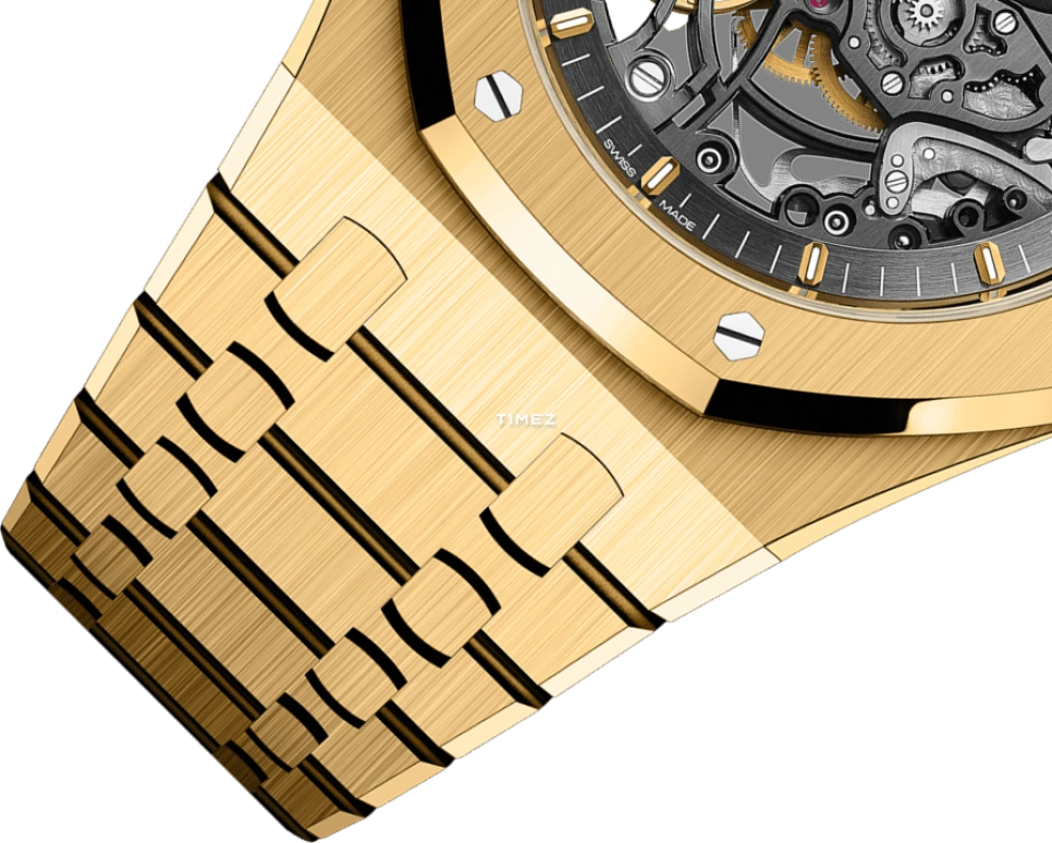 Audemars Piguet,Royal Oak 41mm,41mm,Yellow Gold,Skeleton,Black,Automatic,Double Balance,45hours,Luka Dončić,15407BA,15407BA.OO.1220BA.01