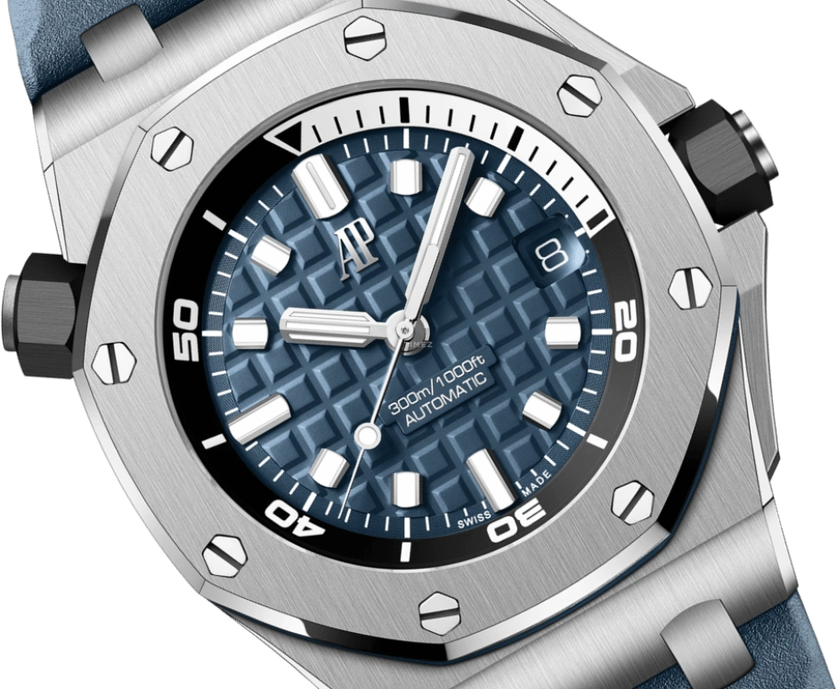 Audemars Piguet,Royal Oak Offshore 42mm,42mm,Ceramic,Stainless Steel,Blue,Automatic,Day,60hours,15720ST,15720ST.OO.A027CA.01