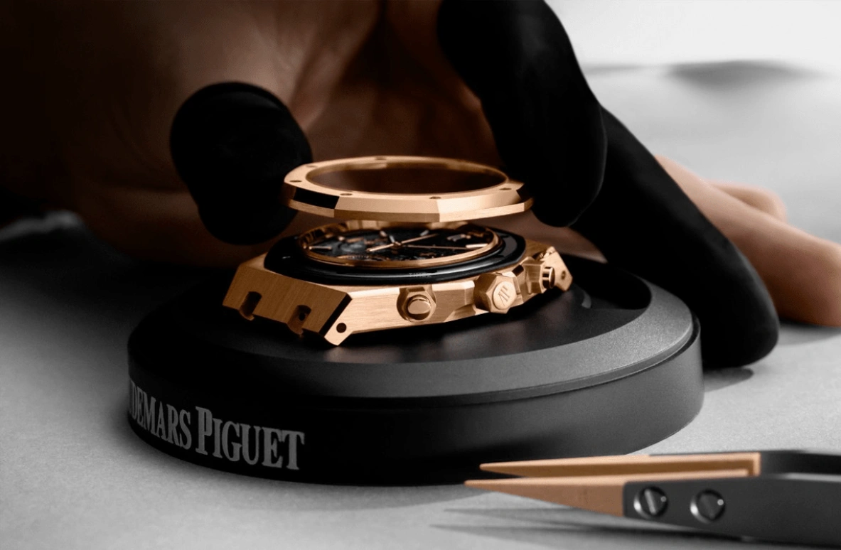 Audemars Piguet,Royal Oak 41mm,41mm,Pink Gold,Green,Automatic,Chronograph,Day,26240OR,26240OR.OO.1320OR.04 50th