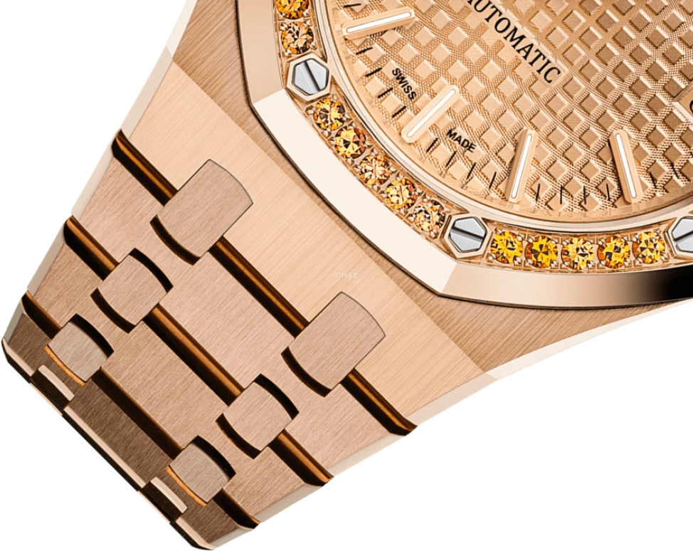 Audemars Piguet,Royal Oak 37mm,37mm,Pink Gold,Pink,Automatic,Day,60hours,15451OR,15451OR.YY.1256OR.01
