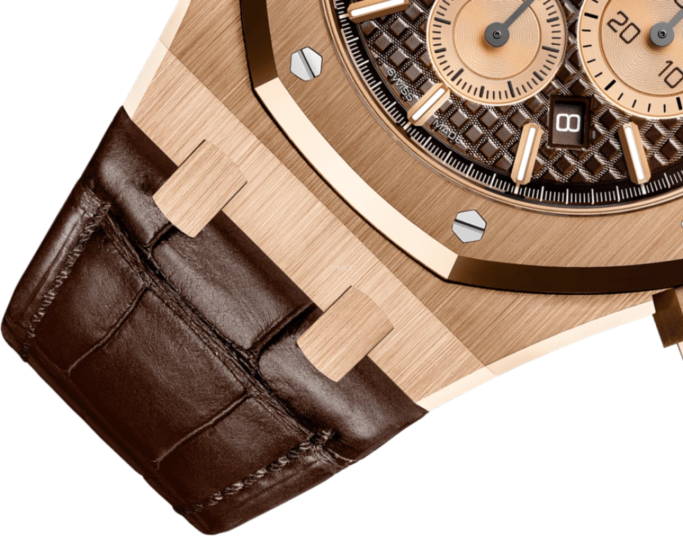 Audemars Piguet,Royal Oak 41mm,41mm,Rose Gold,Brown,Automatic,Chronograph,Day,26331OR,26331OR.OO.D821CR.01