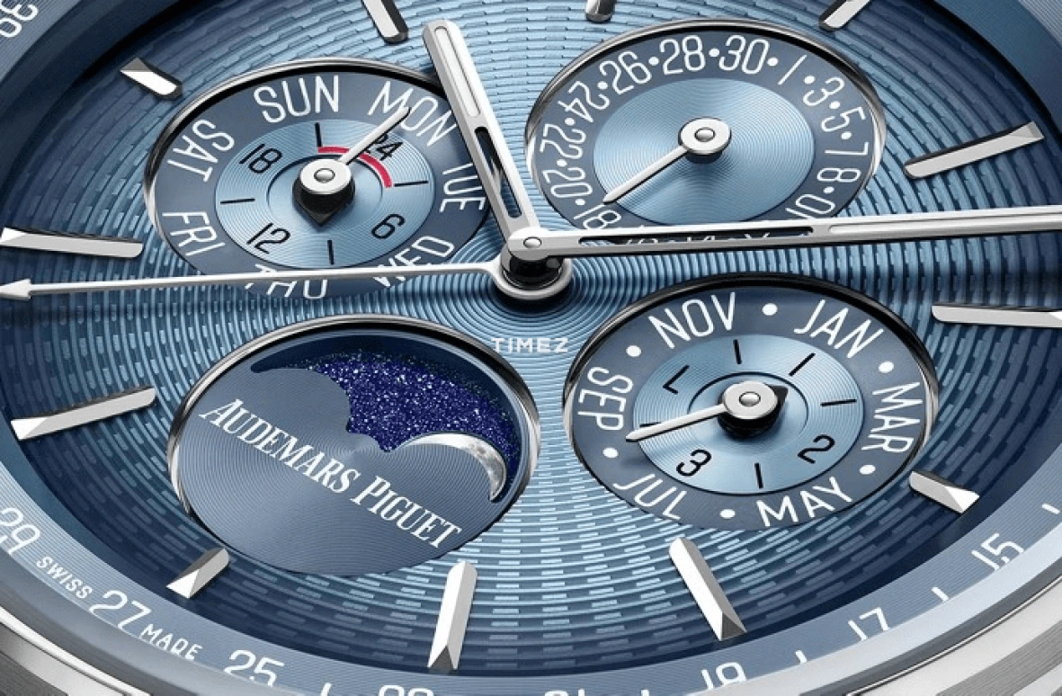 Audemars Piguet,CODE 11.59 41mm,41mm,White Gold,Blue,Automatic,Moonphase,Perpetual Calendar,Month,Date,55hours,In-house Caliber,26494BC,26494BC.OO.D350KB.01