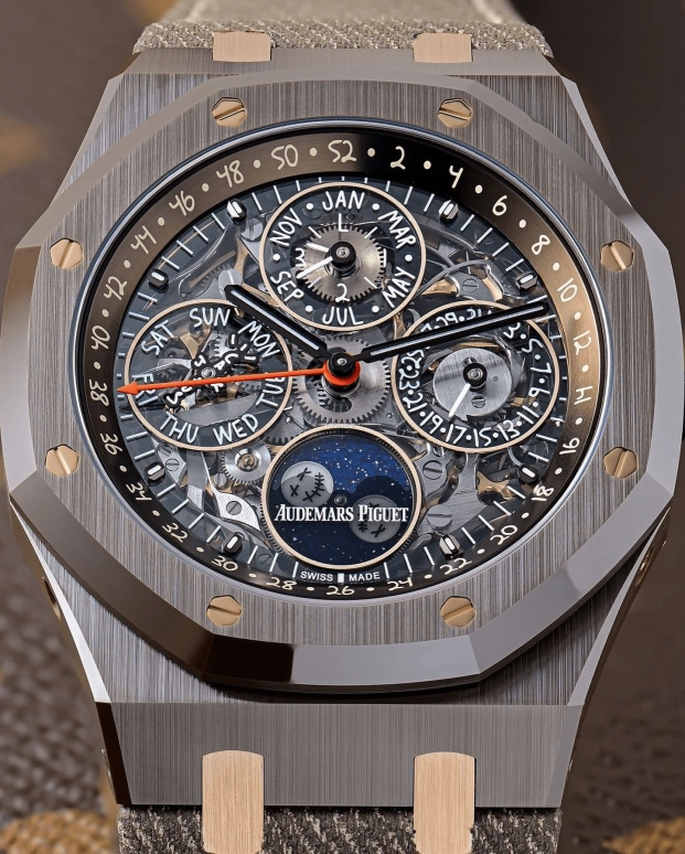 Audemars Piguet,Royal Oak 41mm,41mm,Ceramic,Rose Gold,Skeleton,Automatic,Moonphase,Perpetual Calendar,Leap Year,Month,40hours,In-house Caliber,26585CM,26585CM.OO.D301VE.01 Special limited