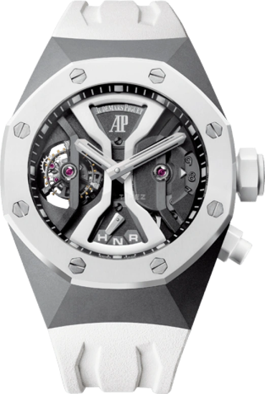 Audemars Piguet,Royal Oak Concept 44mm,44mm,Titanium,Ceramic,Skeleton,Grey,Handwound,Dule Time,Tourbillon,Function Selector,26580IO,26580IO.OO.D010CA.01